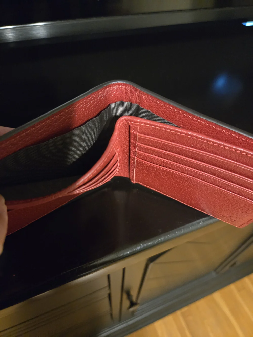 Gucci Red Yellow Green Stripe Canvas Bi-Fold Wallet